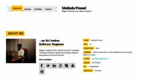 What Malindaprasad.com website looked like in 2021 (3 years ago)