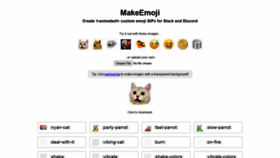 What Makeemoji.com website looked like in 2021 (3 years ago)