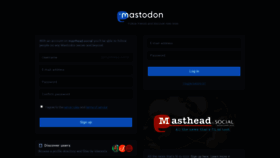 What Masthead.social website looked like in 2021 (3 years ago)