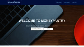 What Moneypantry.com website looked like in 2021 (3 years ago)