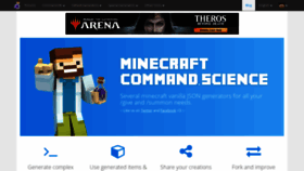 What Minecraftcommand.science website looked like in 2021 (3 years ago)