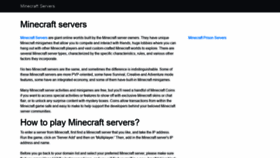 What Minecraft-servers.biz website looked like in 2021 (3 years ago)