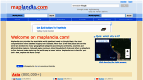What Maplandia.com website looked like in 2021 (3 years ago)