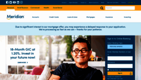 What Meridiancu.ca website looked like in 2021 (3 years ago)