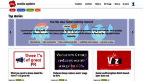 What Mediaupdate.co.za website looked like in 2021 (3 years ago)