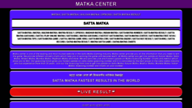 What Matka.center website looked like in 2021 (3 years ago)