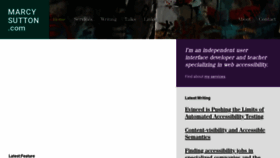 What Marcysutton.com website looked like in 2021 (4 years ago)