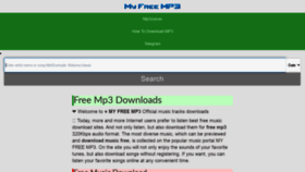 What My-free-mp3.net website looked like in 2021 (3 years ago)