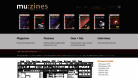 What Muzines.co.uk website looked like in 2021 (4 years ago)