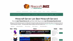 What Minecraft.buzz website looked like in 2021 (3 years ago)