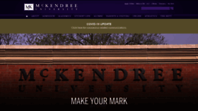What Mckendree.edu website looked like in 2021 (3 years ago)