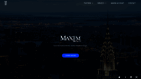What Maximgrp.com website looked like in 2021 (3 years ago)