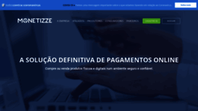 What Monetizze.com.br website looked like in 2021 (3 years ago)