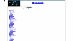 What Mysticscripts.com website looked like in 2021 (3 years ago)