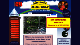 What Milltownminigolf.com website looked like in 2021 (3 years ago)