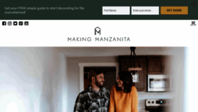 What Makingmanzanita.com website looked like in 2021 (3 years ago)