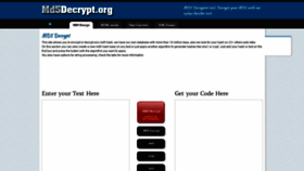 What Md5decrypt.org website looked like in 2021 (3 years ago)
