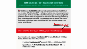 What Mygoldenoil.com website looked like in 2021 (3 years ago)
