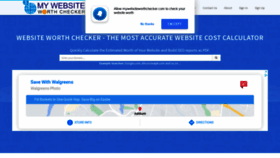 What Mywebsiteworthchecker.com website looked like in 2021 (3 years ago)