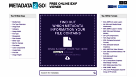 What Metadata2go.com website looked like in 2021 (3 years ago)