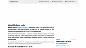 What Medicineindia.org website looked like in 2021 (3 years ago)