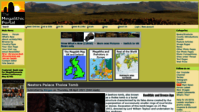 What Megalithic.co.uk website looked like in 2021 (5 years ago)