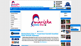 What Marizkabeautyshop.com website looked like in 2021 (3 years ago)