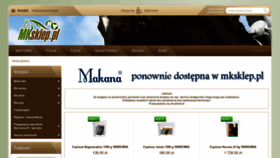 What Mksklep.pl website looked like in 2021 (3 years ago)