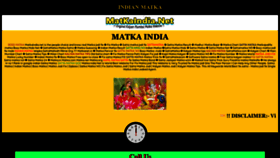 What Matkaindia.net website looked like in 2021 (3 years ago)