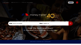 What Moneymailer.com website looked like in 2021 (3 years ago)