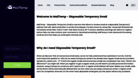 What Mailtemp.uk website looked like in 2021 (3 years ago)