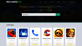 What Megamodapk.com website looked like in 2021 (3 years ago)