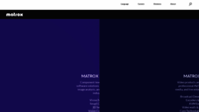 What Matrox.com website looked like in 2021 (3 years ago)