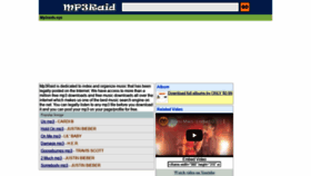 What Mp3raid.com website looked like in 2021 (3 years ago)