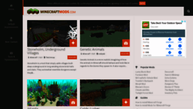 What Minecraftmods.org website looked like in 2021 (3 years ago)
