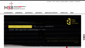 What Medicalschool-berlin.de website looked like in 2021 (3 years ago)