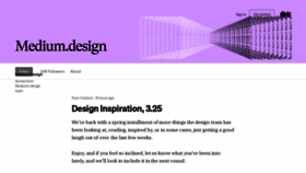 What Medium.design website looked like in 2021 (3 years ago)