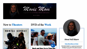 What Moviemom.com website looked like in 2021 (3 years ago)