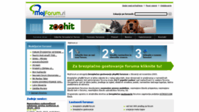 What Mojforum.si website looked like in 2021 (3 years ago)