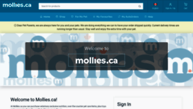 What Mollies.ca website looked like in 2021 (3 years ago)