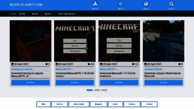 What Mcpe-planet.com website looked like in 2021 (4 years ago)