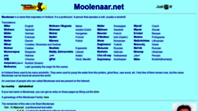 What Moolenaar.net website looked like in 2021 (3 years ago)