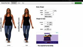 What Modelmydiet.com website looked like in 2021 (3 years ago)
