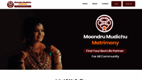What Moondrumudichumatrimony.com website looked like in 2021 (3 years ago)