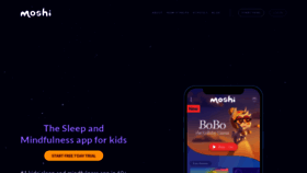 What Moshikids.com website looked like in 2021 (3 years ago)