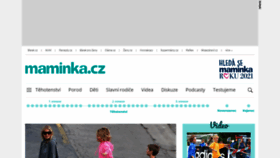 What Maminka.cz website looked like in 2021 (2 years ago)