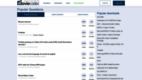 What Moviecodec.com website looked like in 2021 (4 years ago)