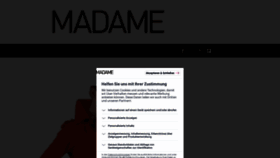 What Madame.de website looked like in 2021 (2 years ago)