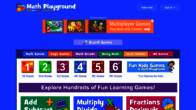 What Mathplayground.com website looked like in 2021 (2 years ago)