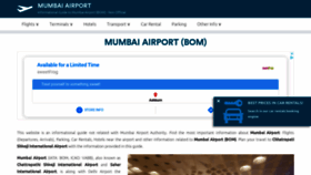 What Mumbaiairport.com website looked like in 2021 (2 years ago)